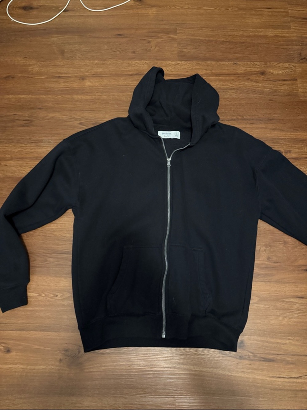 Hollister Black box fit Full-Zip Hooded Sweater